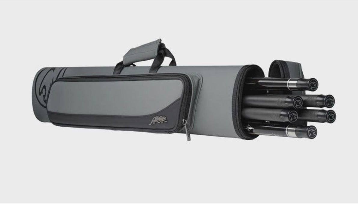 Predator Roadline Gray/Black Hard Cue Case - 2 Butts x 4 Shafts