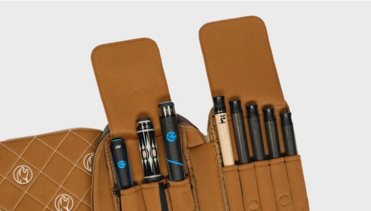 Predator Limited Edition Legacy Pool Cue Case - Light Brown - 3 Butts x 5 Shafts