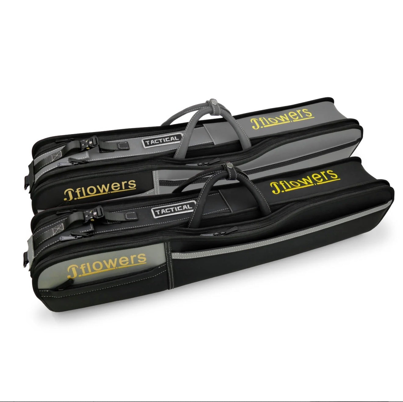 JFlowers Tactical 6×8 Soft Cue Case in jet black or charcoal grey.