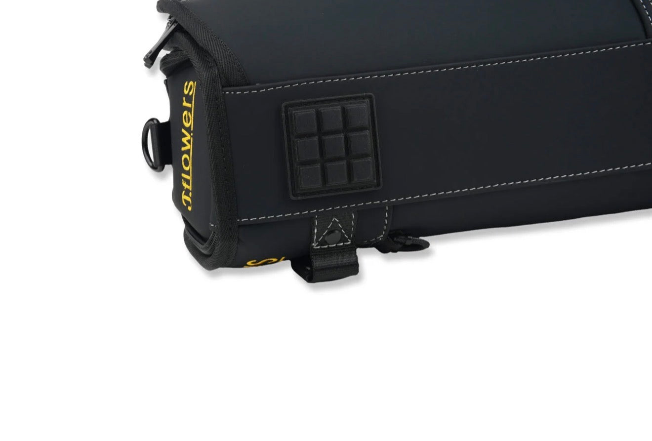 JFlowers Tactical 4×4 Soft Cue Case in jet black or charcoal grey.