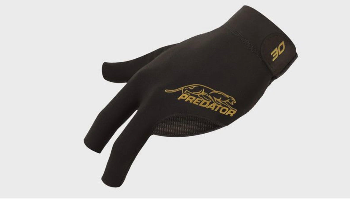 Predator Second Skin Black & Gold Billiard Glove 30th Anniversary - Left Hand
