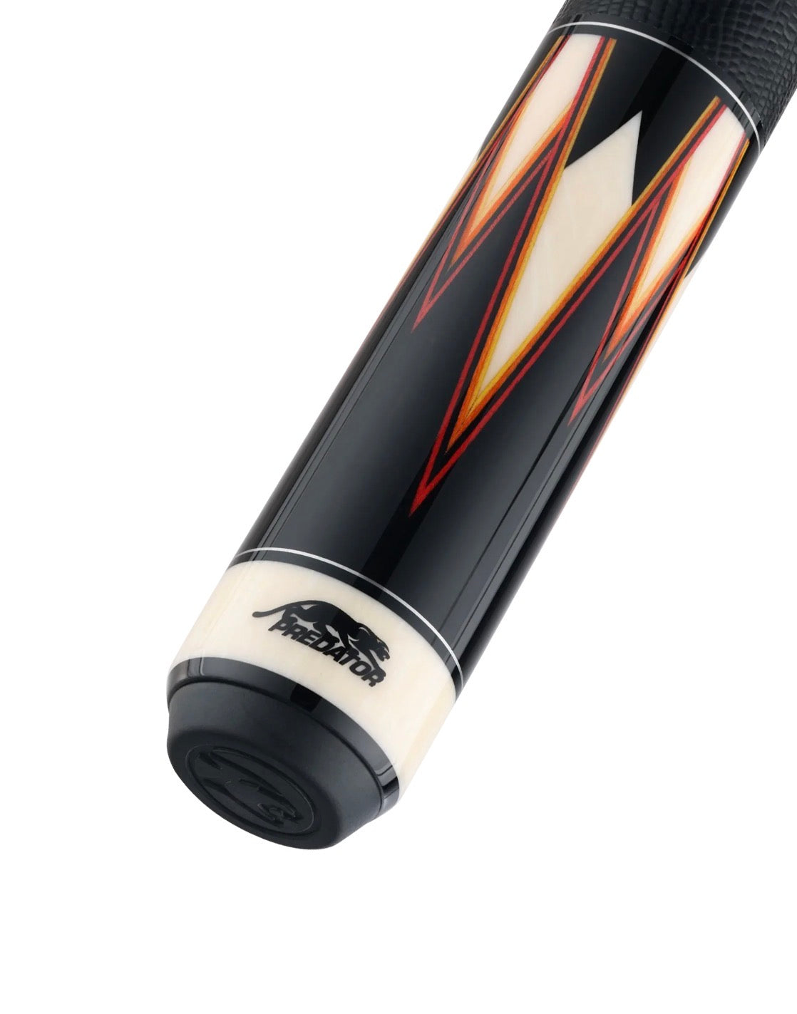 Predator True Splice 16 Pool Cue Butt -Ebony with Red/Orange Points-Leather Wrap