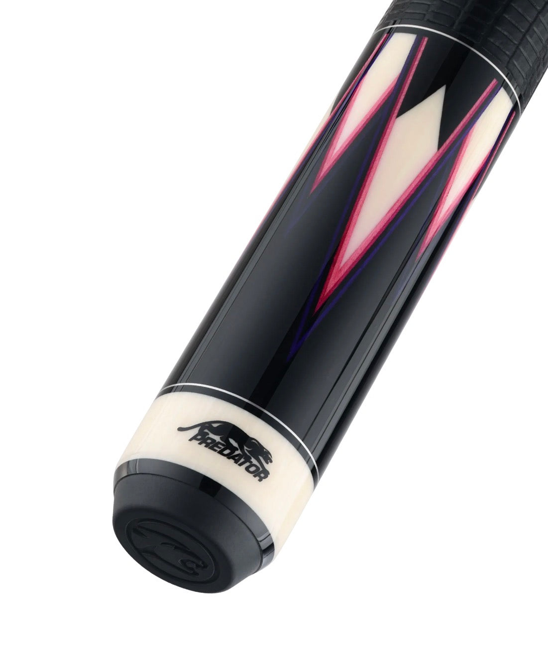 Predator True Splice 16 Pool Cue Butt -Ebony with Purple/Pink Points-Leather Wrap