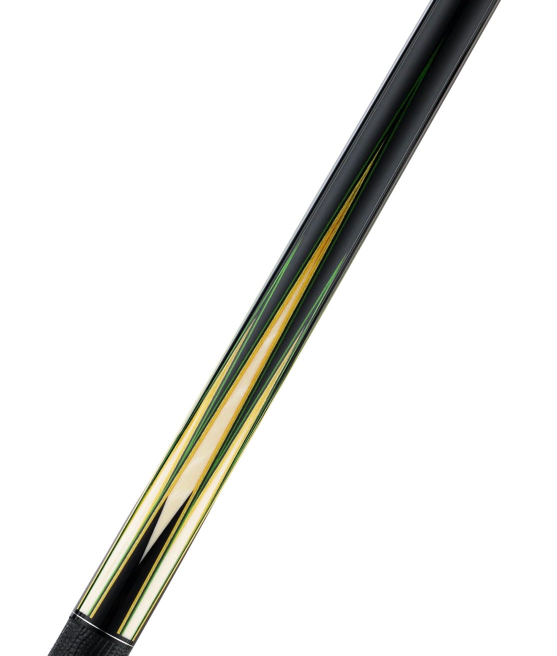 Predator True Splice 16 Pool Cue Butt -Ebony with Green/Yellow Points-Leather Wrap
