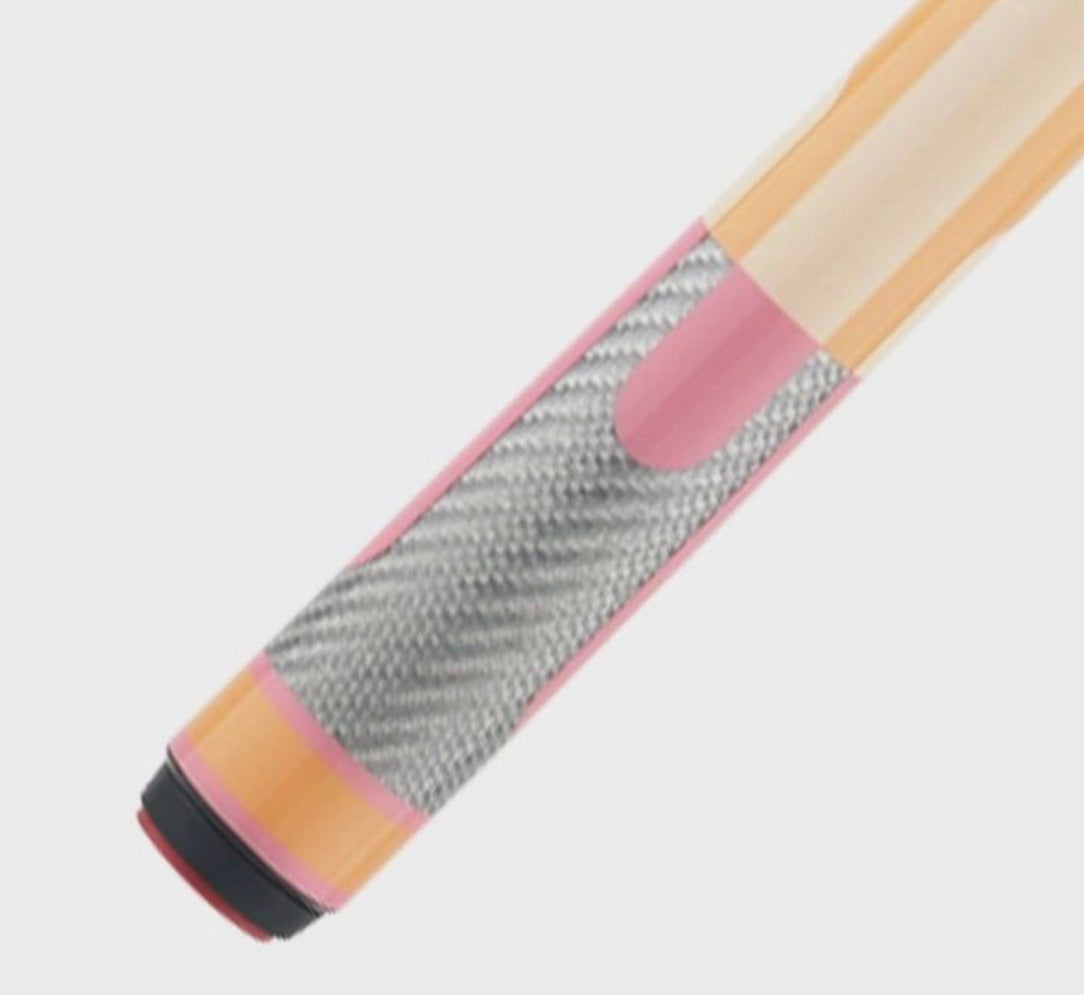 Poison Candy Pool Cue with Carbon Fiber Shaft - Peach/Pink