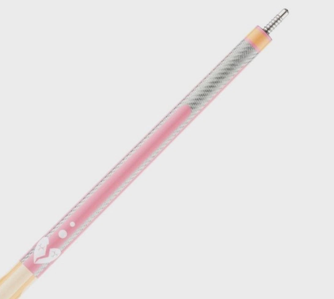 Poison Candy Pool Cue with Carbon Fiber Shaft - Peach/Pink