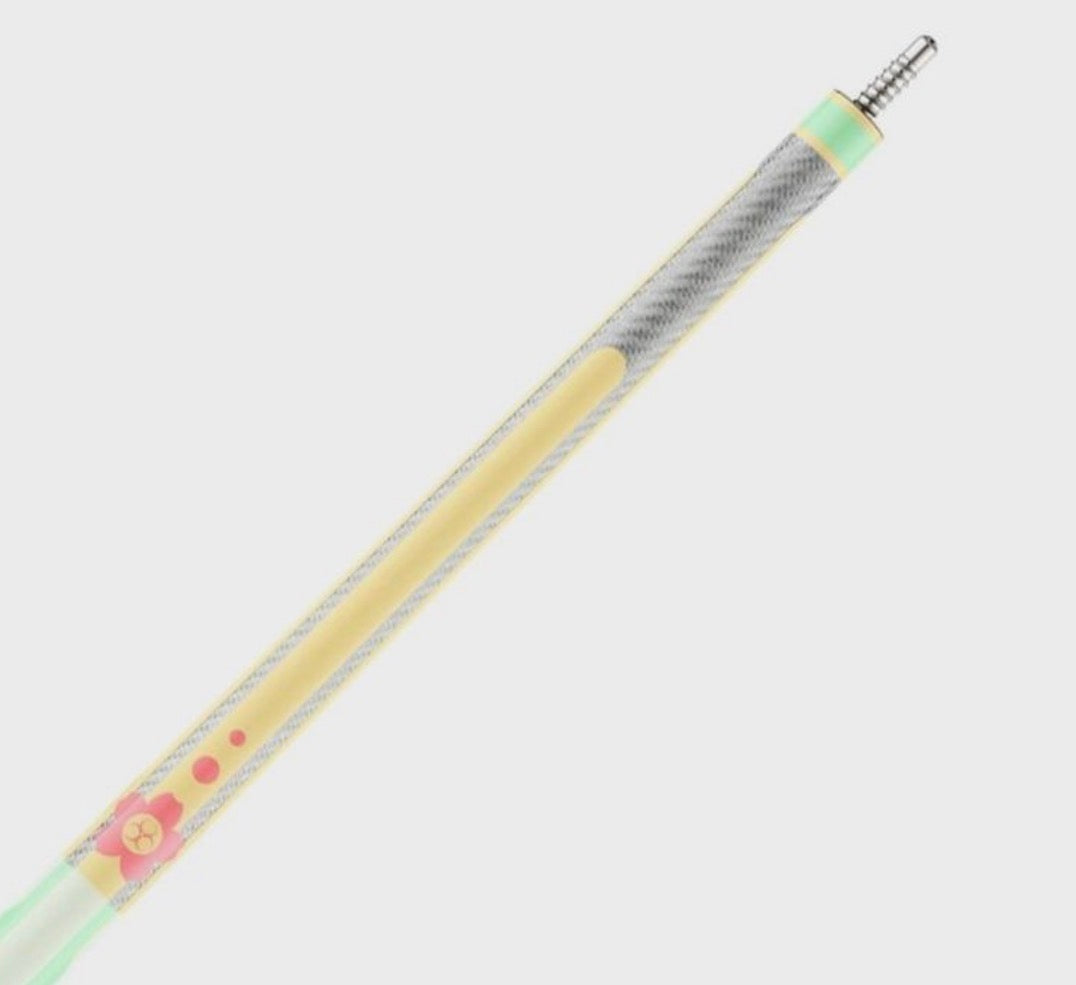 Poison Candy Pool Cue with Carbon Fiber Shaft - Green/Yellow