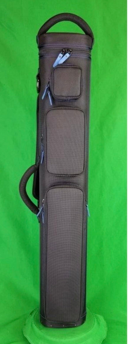 JB 4x8 Black Ultimate Rugged with Blue Zipper Pulls and Stitching