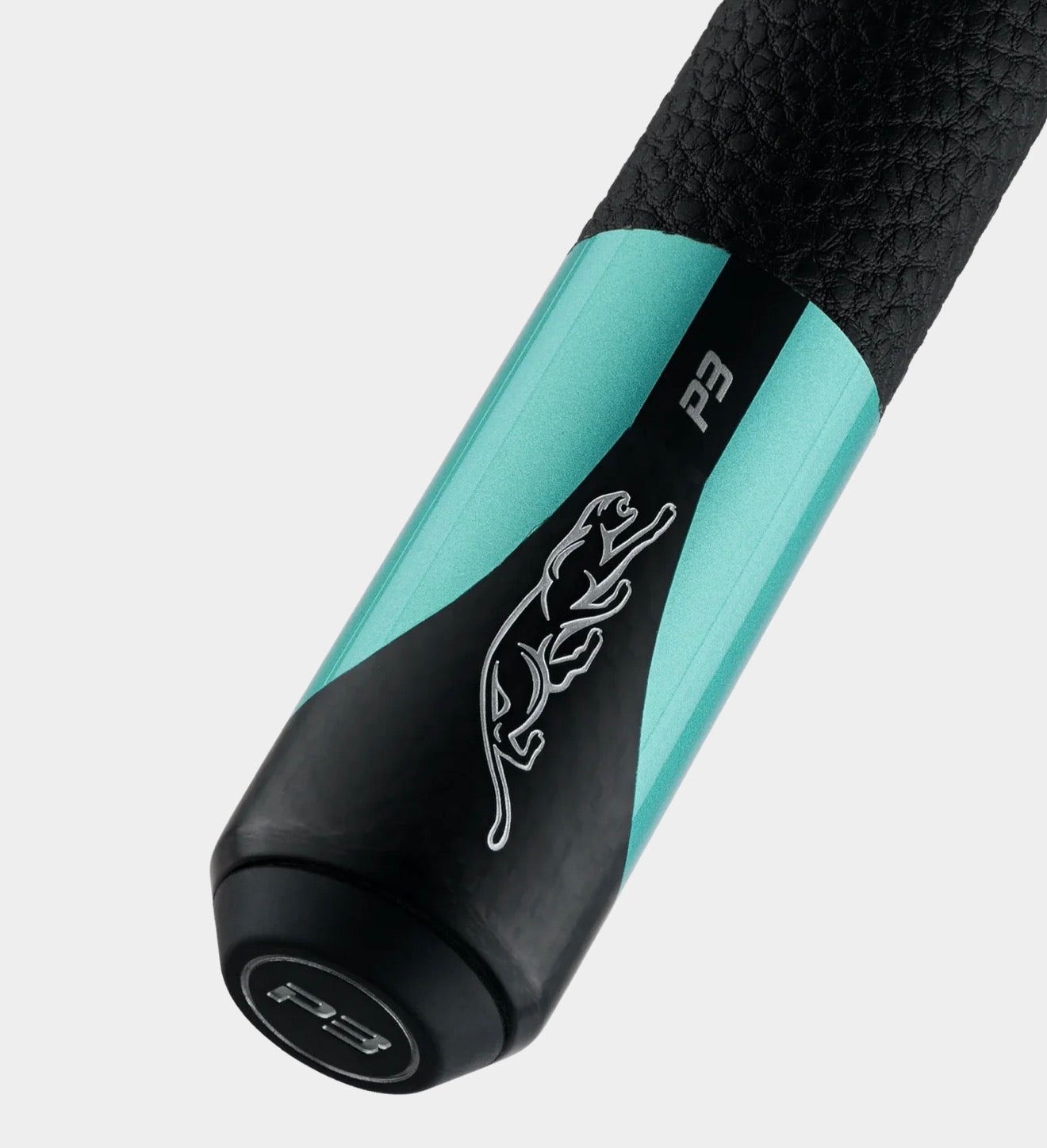 Predator P3 Teal with Black Stripe Pool Cue - Leather Luxe Wrap-Butt Only