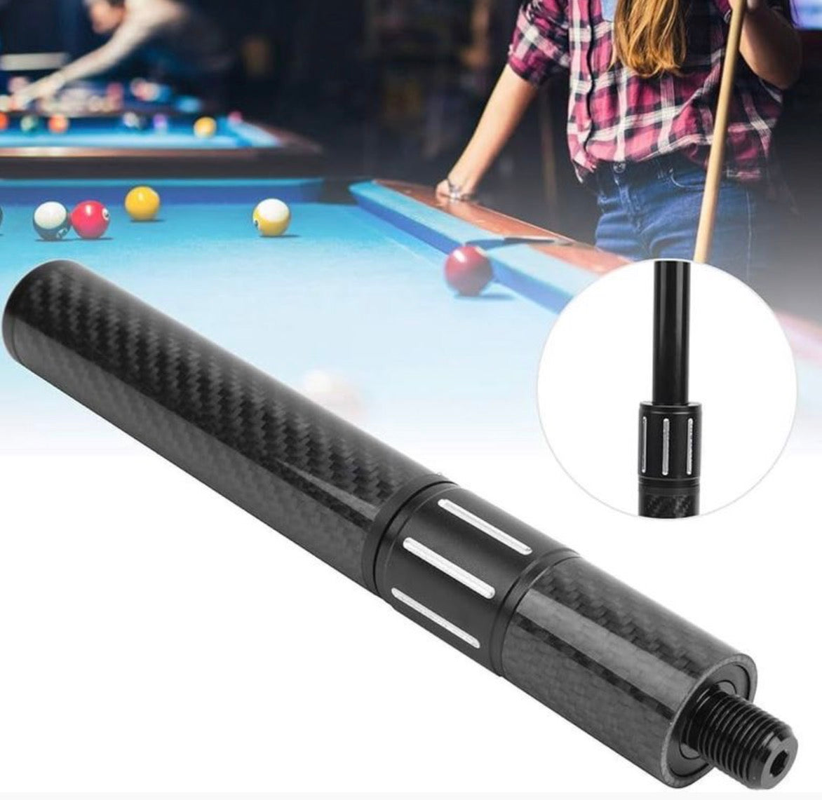 Carbon Fiber Telescopic Pool cues Extension Extender