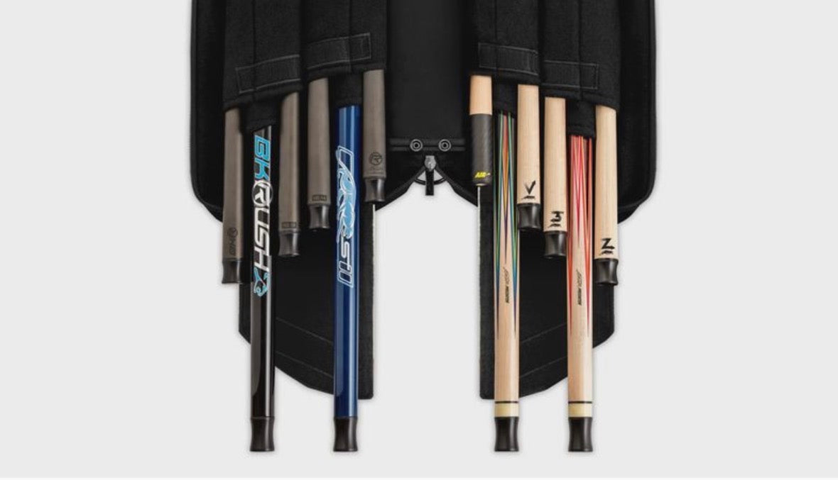 Predator Roadline Black/White Soft Pool Cue Case - 4 Butts x 8 Shafts