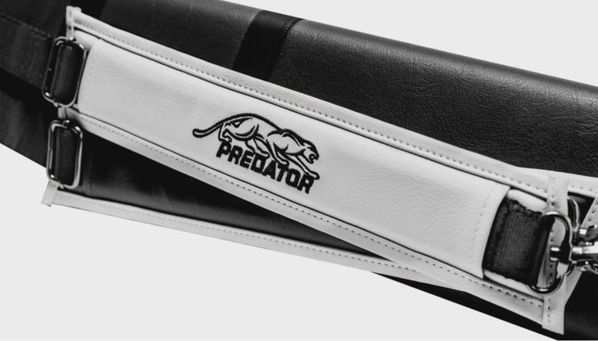 Predator Roadline Black/White Soft Pool Cue Case - 4 Butts x 8 Shafts