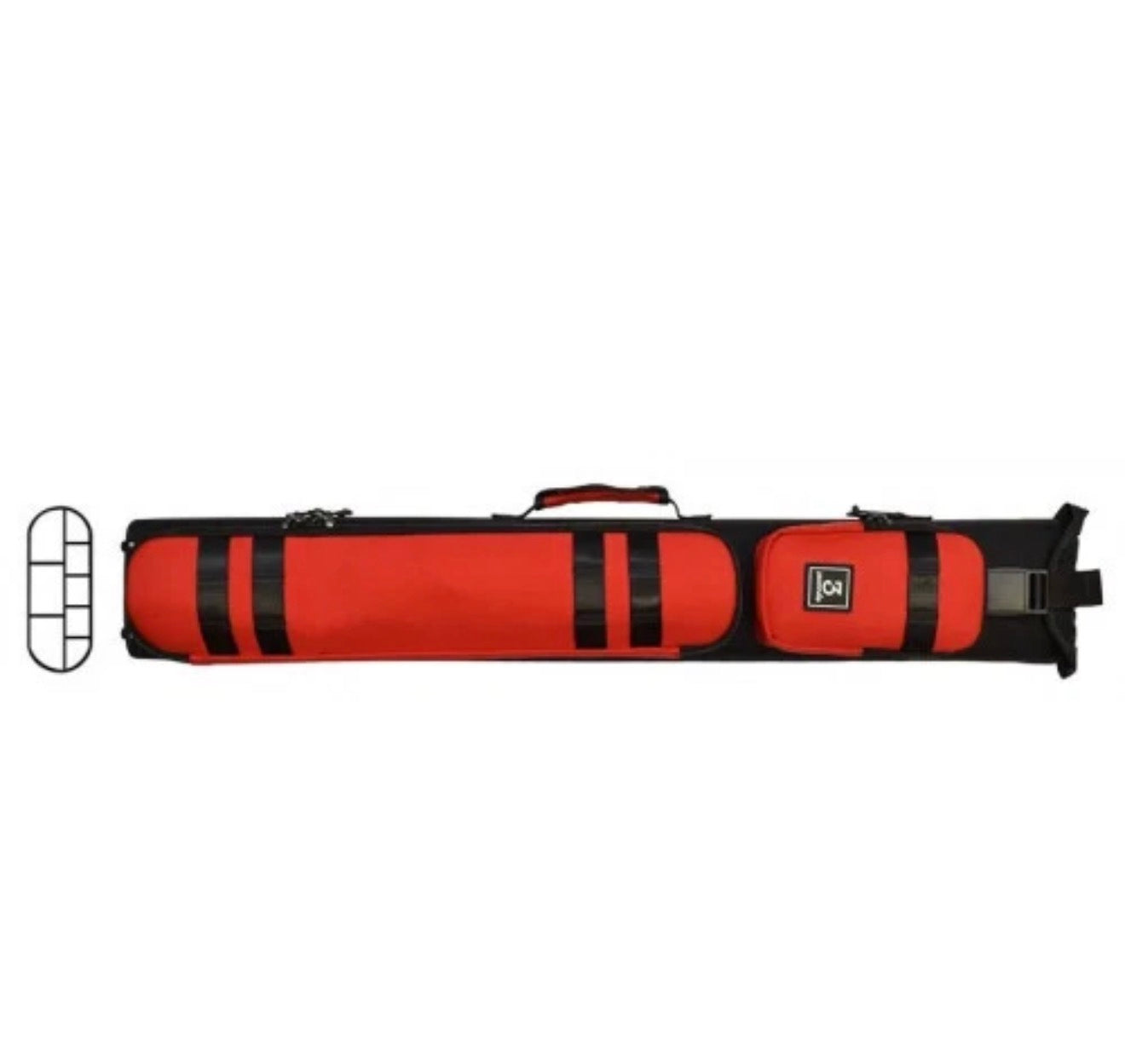 3 Seconds 3B/5S Hard Case - Black/Red