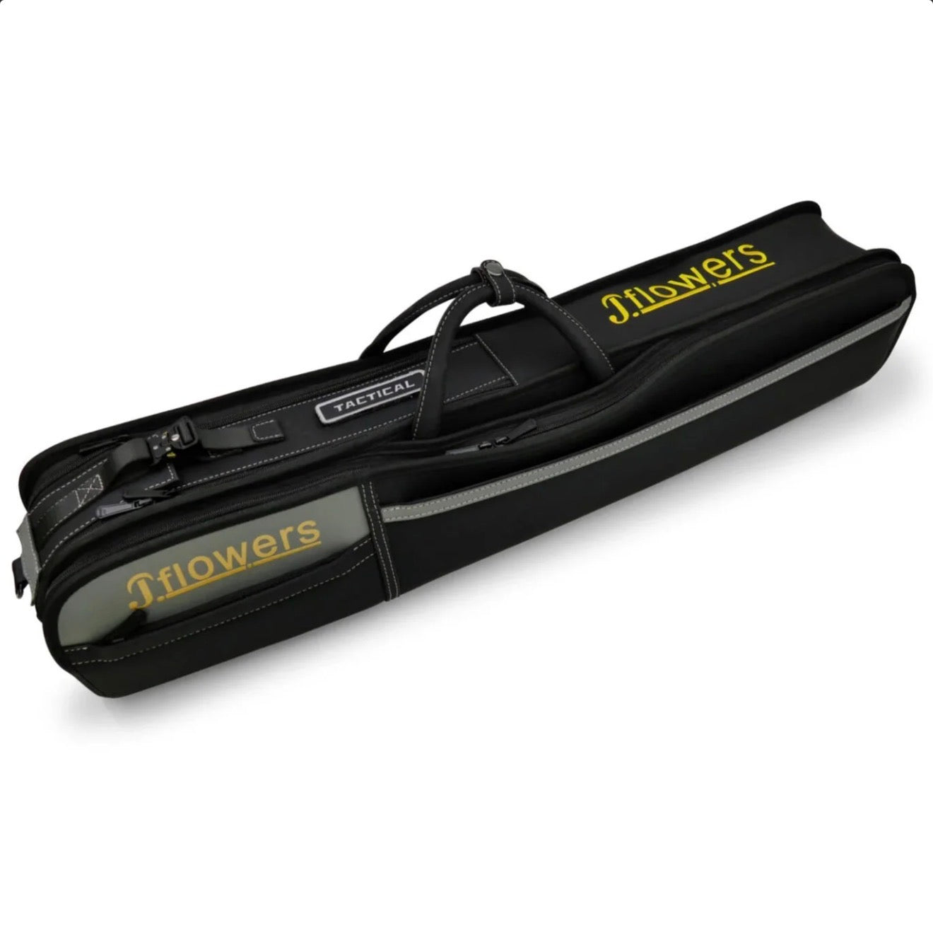 JFlowers Tactical 6×8 Soft Cue Case in jet black or charcoal grey.