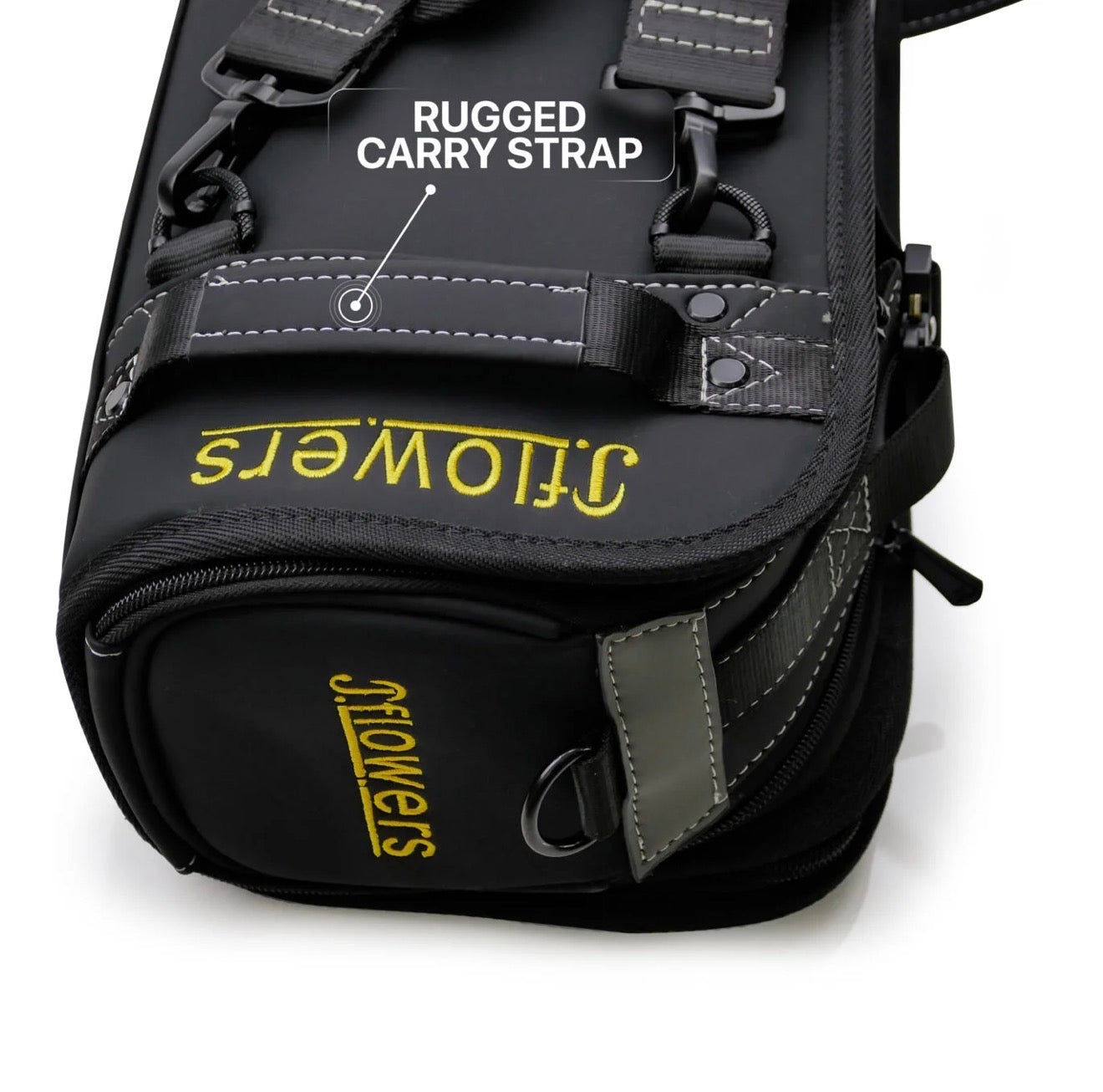 JFlowers Tactical 6×8 Soft Cue Case in jet black or charcoal grey.