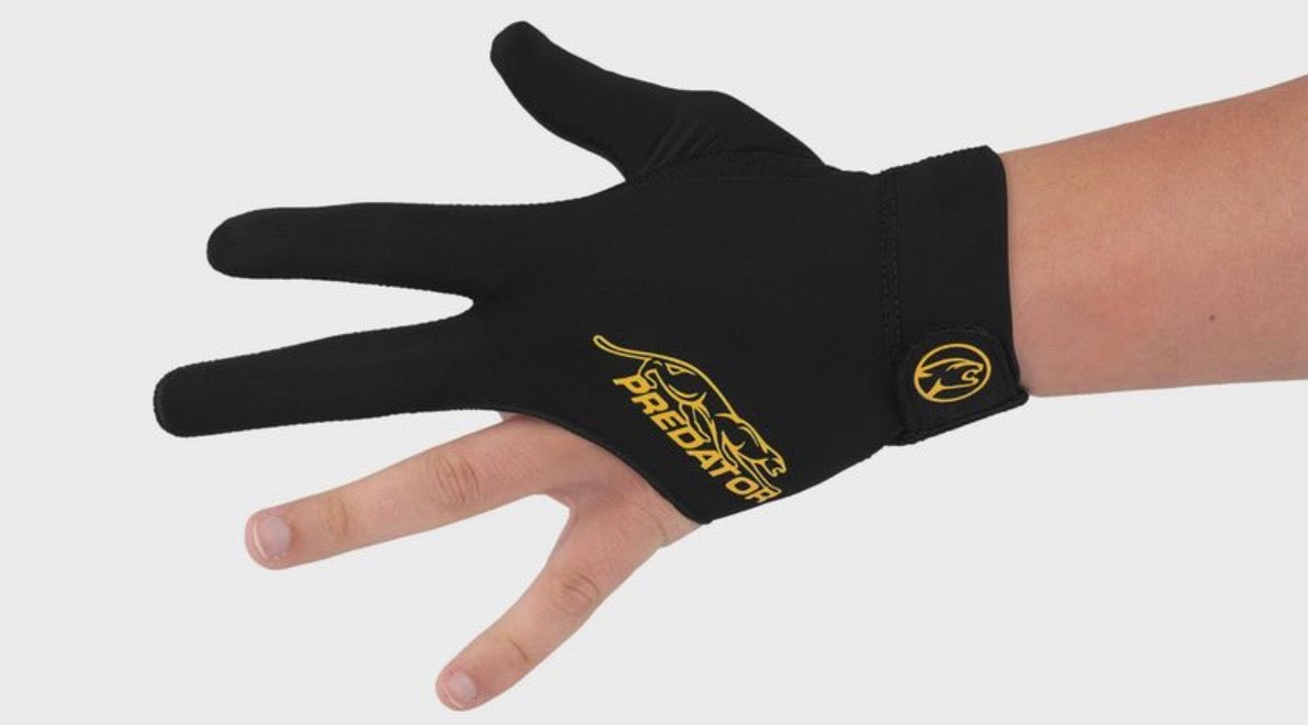 Predator Second Skin Black & Yellow Billiard Glove - Left Hand