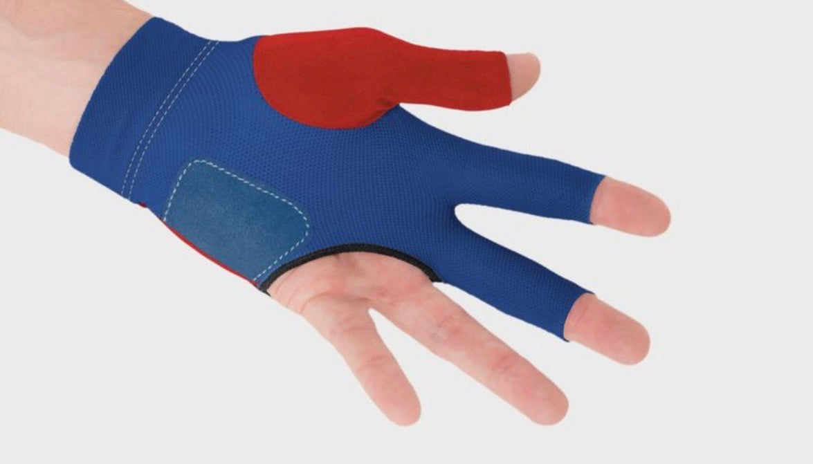Predator Second Skin Billiard Glove USPBS Red with Blue- Left Hand