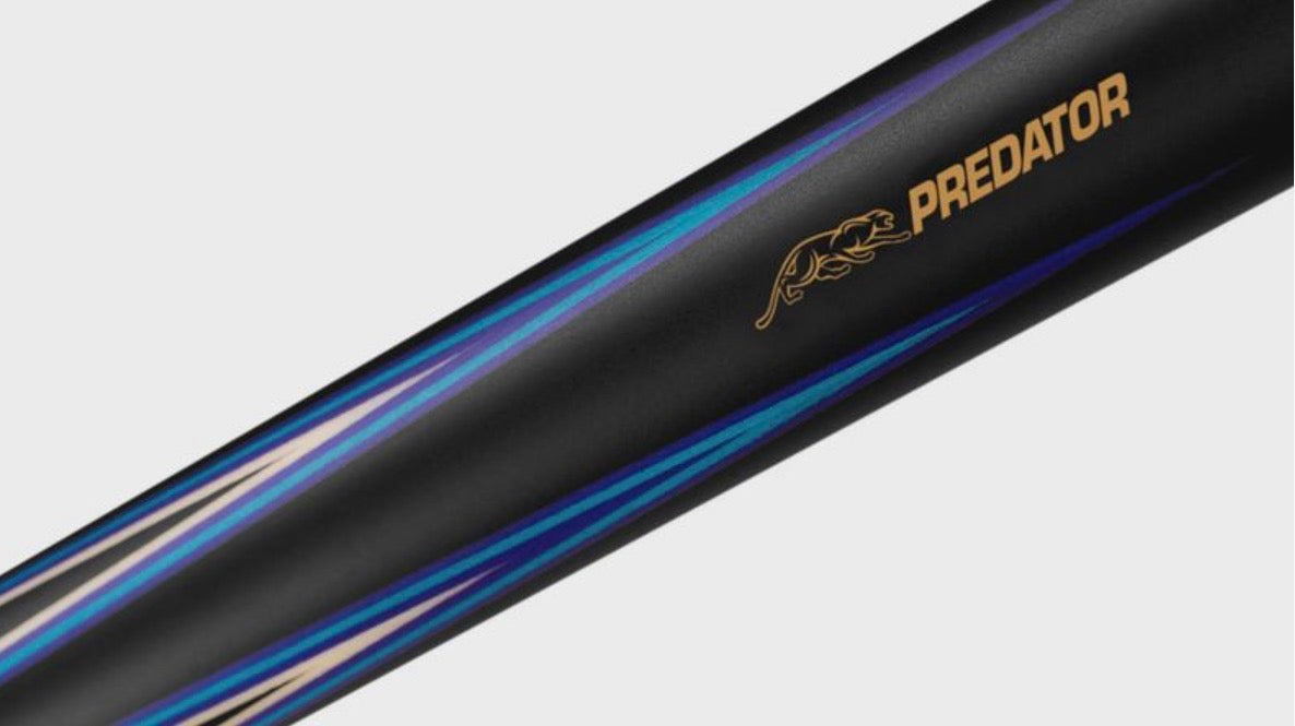 Predator 4 Point Sneaky Pete Black / Blue Points Linen Wrap Pool Cue Centro Shaft