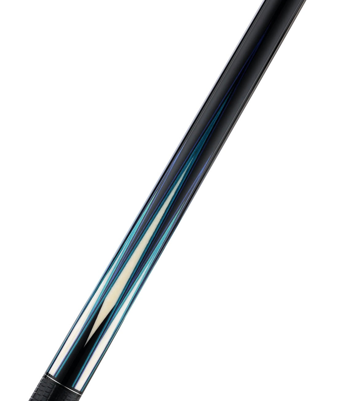 Predator True Splice 16 Pool Cue Butt -Ebony with Blue/Teal Points-Leather Wrap