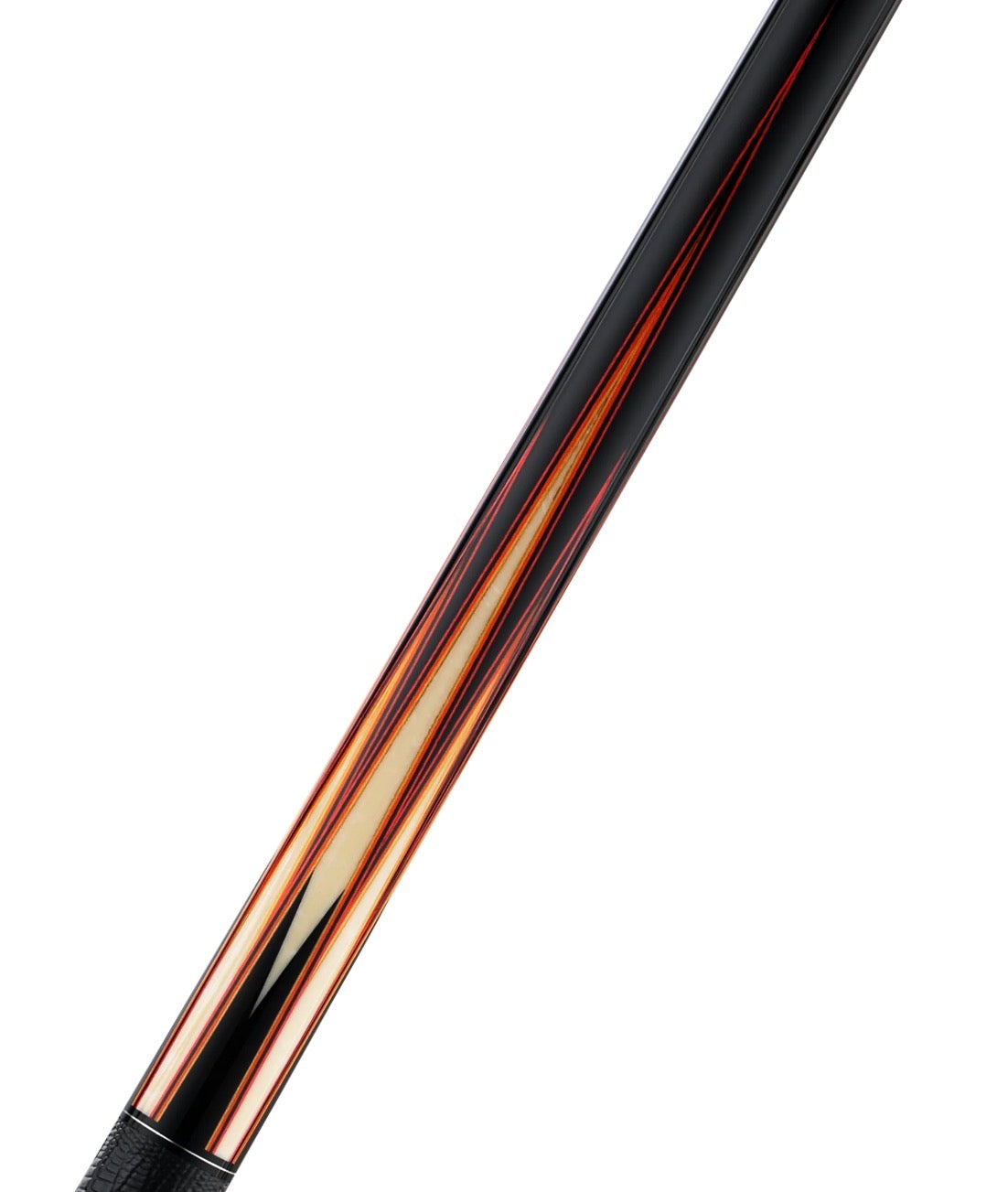 Predator True Splice 16 Pool Cue Butt -Ebony with Red/Orange Points-Leather Wrap