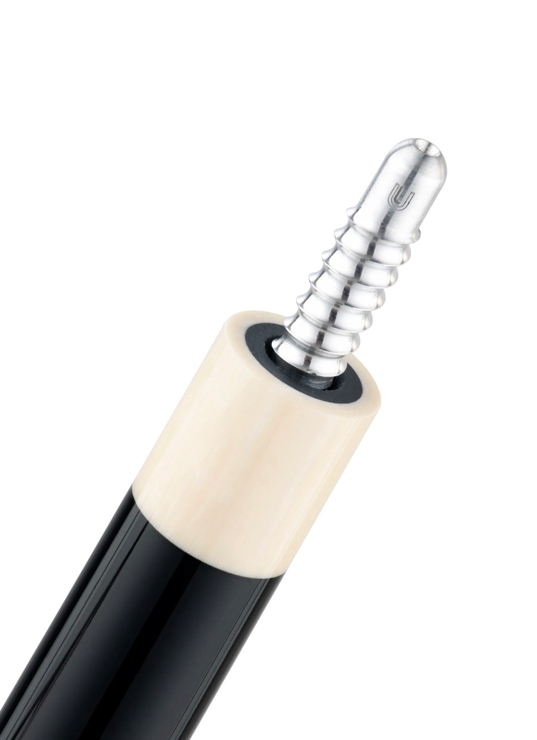 Predator True Splice 16 Pool Cue Butt -Ebony with Red/Orange Points-Leather Wrap