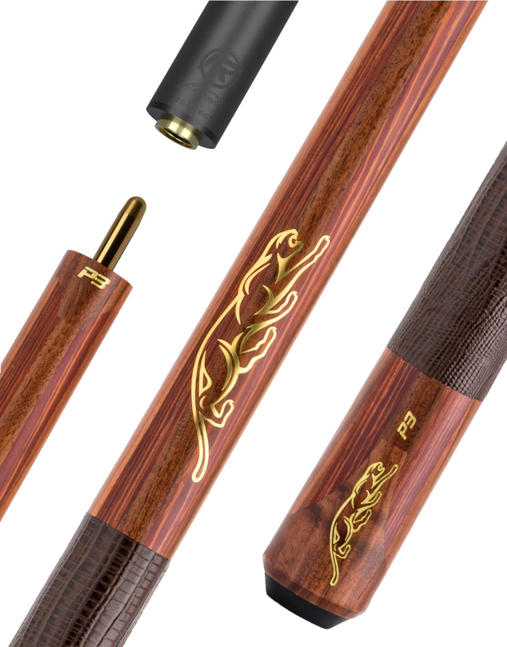 Predator P3 Prowler Pool Cue Lizard Graint Leather Wrap (Butt Only)