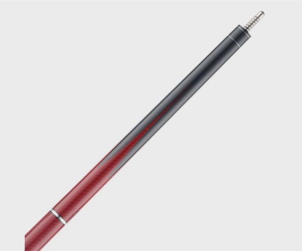 Poison Maelith Pool Cue with Carbon Fiber Shaft - Black/Red