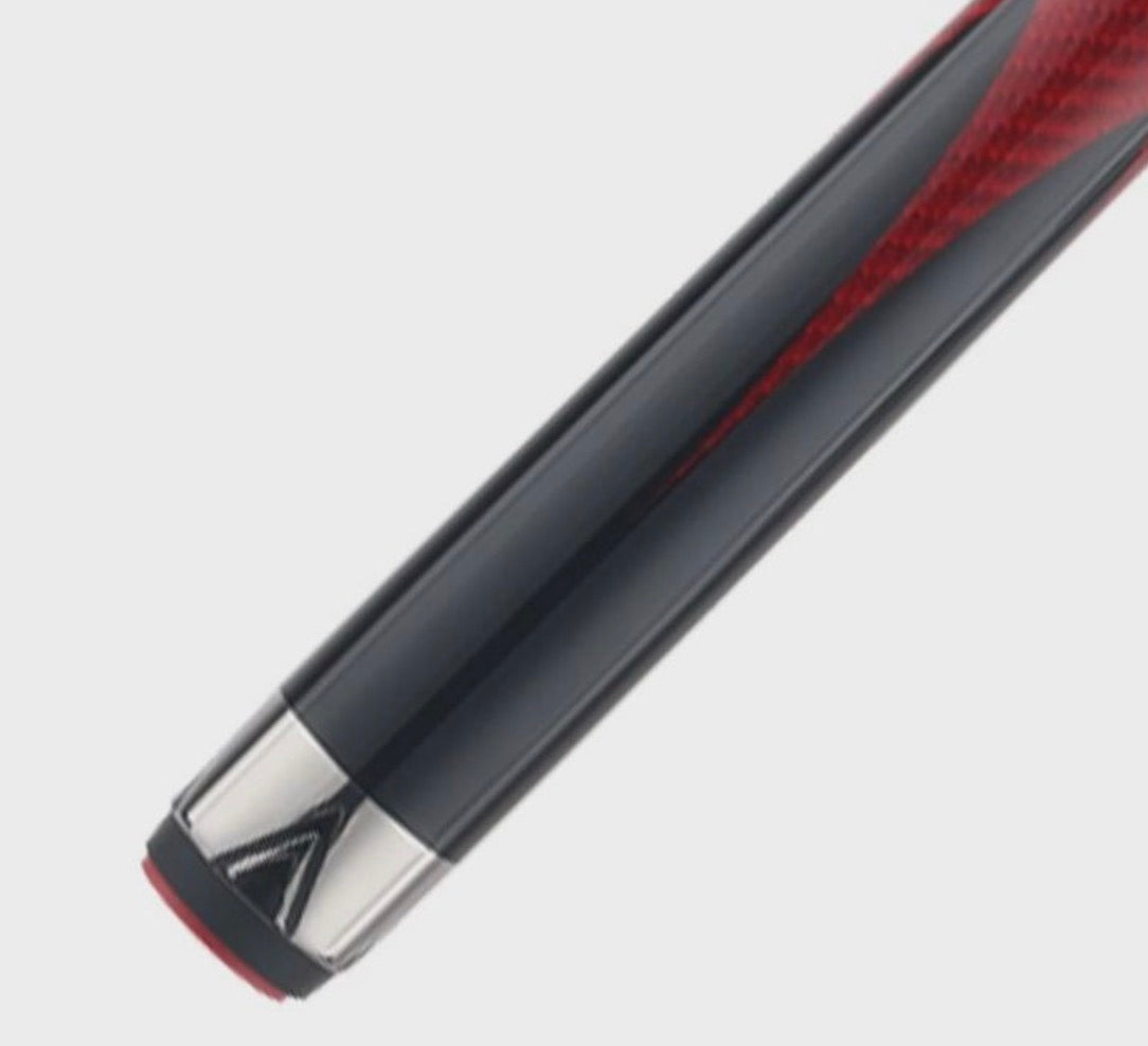 Poison Maelith Pool Cue with Carbon Fiber Shaft - Black/Red