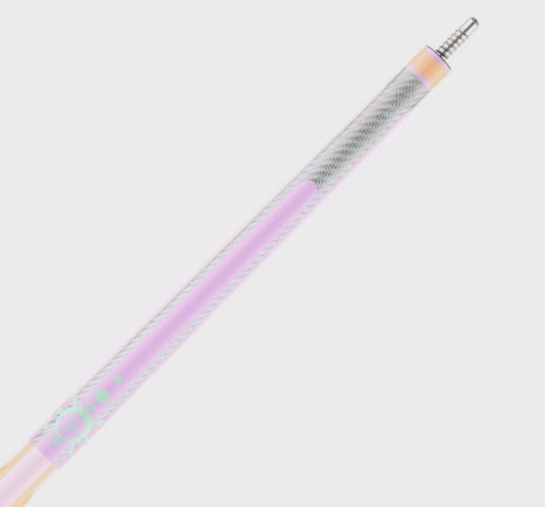 Poison Candy Pool Cue with Carbon Fiber Shaft - Peach/Lavender