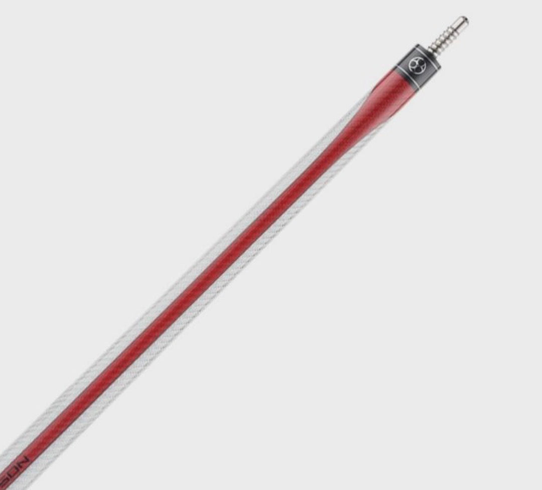 Poison Maelith Pool Cue with Carbon Fiber Shaft - Grey/Red