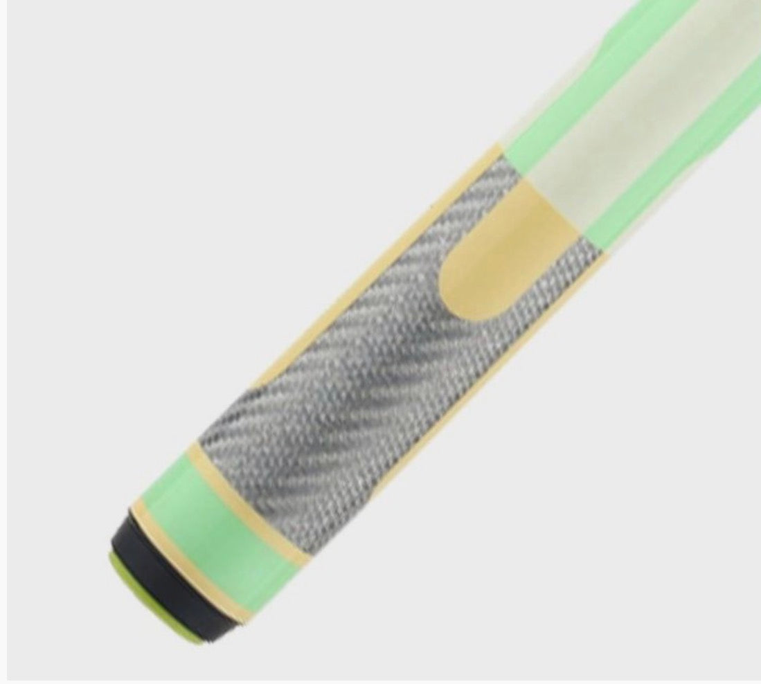 Poison Candy Pool Cue with Carbon Fiber Shaft - Green/Yellow
