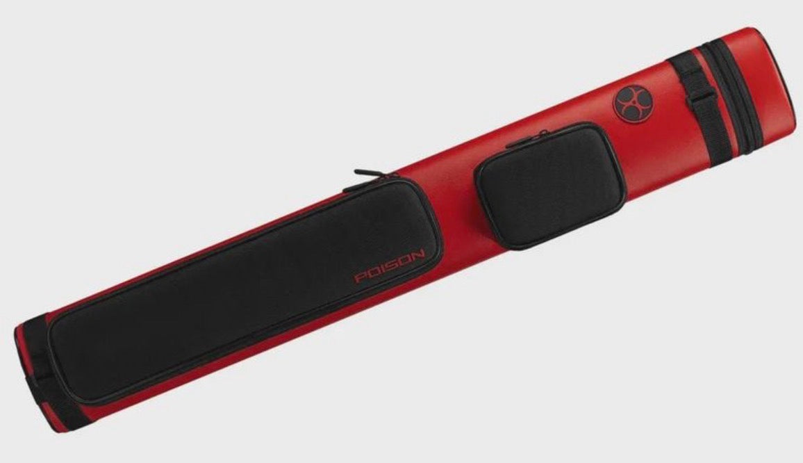 Poison Armor 2x4 Red Hard Pool Cue Case