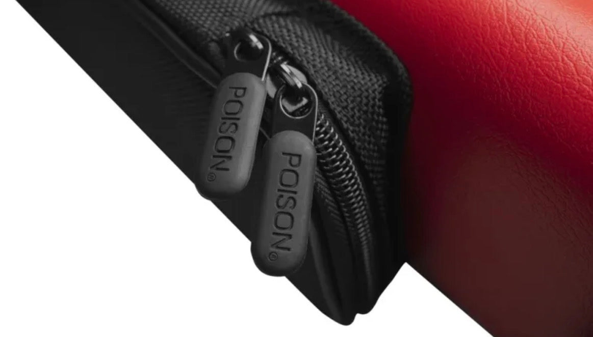 Poison Armor 2x4 Red Hard Pool Cue Case