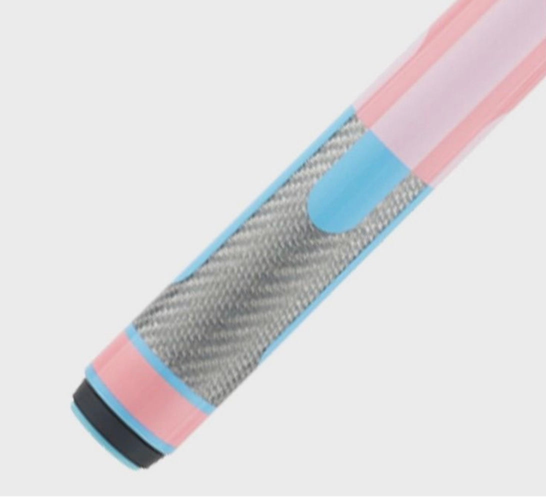 Poison Candy Pool Cue with Carbon Fiber Shaft - Pink/Light Blue
